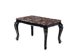 China Retro Luxury Ebony Restaurant Rectangle Marble Table factory