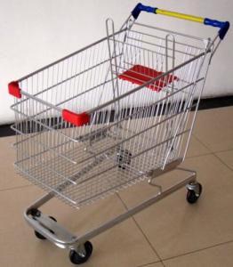 China 100 Liters Supermarket Shopping Cart Multifuntional Wire Trolley With Wheels Germany Type factory