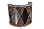 Full Handwork Aluminium Sheet Vintage Leather Counter High End Bar Furniture