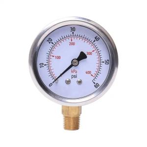 China Swimming Pool Differential Pressure Gauge Y60 Series M14*1.5 Connection factory
