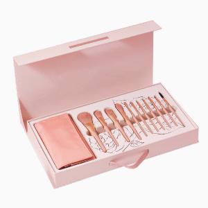 China Magnetic Gift Box Makeup Brush Packaging Paper Eye Brush Kit factory