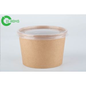 China Biodegradable Stiffness Natural Kraft Paper 400ml Disposable Lunch Soup Bowl on sale