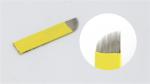 0.2mm Stainless Steel Yellow Microblading Blades Tattoo Needles Sterilized