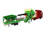 PLC Mini Continous Mobile Asphalt Batch Mix Plant Fast Transportation