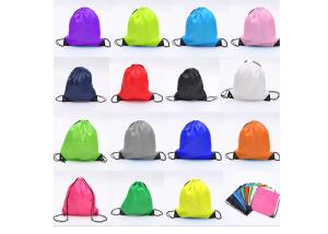 China Customized 210D/420D polyester drawstring backpack shopping bag with customer logo factory
