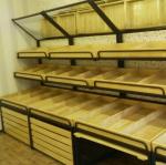 Customized Size Wooden Retail Display Shelves / Vegetable Display Stand