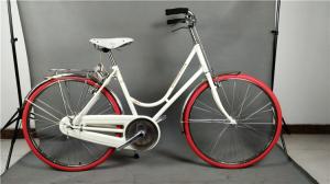 China New brake colorful hi-ten steel 26/28 size old style bike retro city bike for man with LED light factory