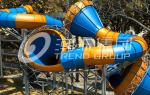 Funny Fiberglass Water Slides Height 16m Tantrum Valley Capacity 480 Riders / h