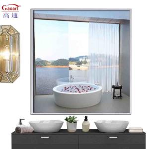 China Variety Decor Black Metal Wall Standing Floor Aluminium Aluminum Sticker Mirror for Bathroom factory