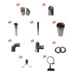 Carbon Steel 1.2mm Pellet Stove Chimney Pipe Kit