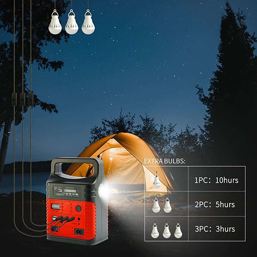 Portable Led Solar Emergency Camping Lights Outdoor 12PCS SMD Lithium Battery