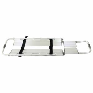 China 75in Foldable Aluminum Scoop Stretcher Emergency Portable Adjustable Length Travel Size Patient Transport Stretcher factory