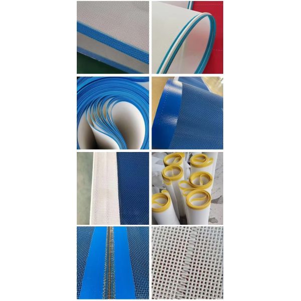 Customized Plain Woven Polyester Mesh Conveyor Belt for Paper Making Sludge Dewatering Dryer