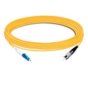 China 10m (33ft) Simplex OS2 Single Mode LC UPC to FC UPC PVC (OFNR) Fiber Optic Cable factory