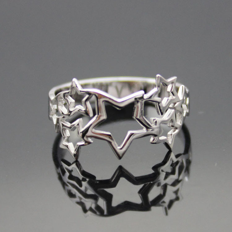 925 Sterling Silver Star Ring(R76)