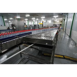 Dynamic Buffer Platform Conveyor Line For 24000BPH Bottled Water Production Line