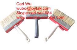 China Natural pure bristle Chinese bristle synthetic mix shed fence paint brush wood handle plastic handle 5 inch WB-002 factory