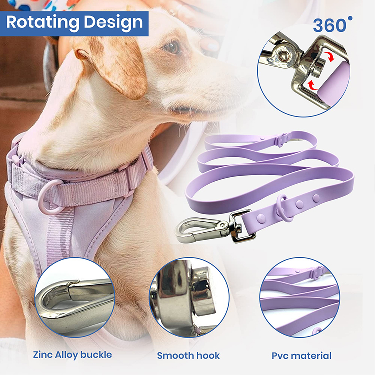 5.5 Feet Durable Reinforced Training Pet Collar Leash 3pcs Waterproof