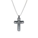 Minimalist men's cross pendant hip-hop niche trend personalized stainless steel