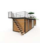 Main Structure Galvanized Steel Square Tubes 40FT 20ft Luxury Container Room