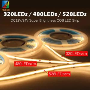 China DC12V 24V LED Ribbon Tape Light Strip 480leds 8mm IP20 Dotless Flexible factory