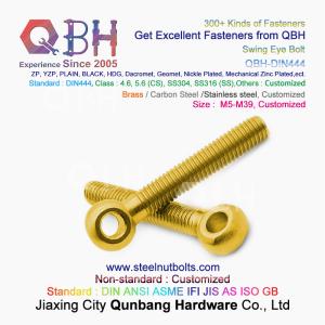 China QBH Brass Copper Lifting Eyelet Knuckle Fish-Eye Bolt Fish Eye Fisheye Screw factory