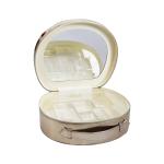 OEM Welcome Zippered Circular Makeup Organizer With Metal Plate