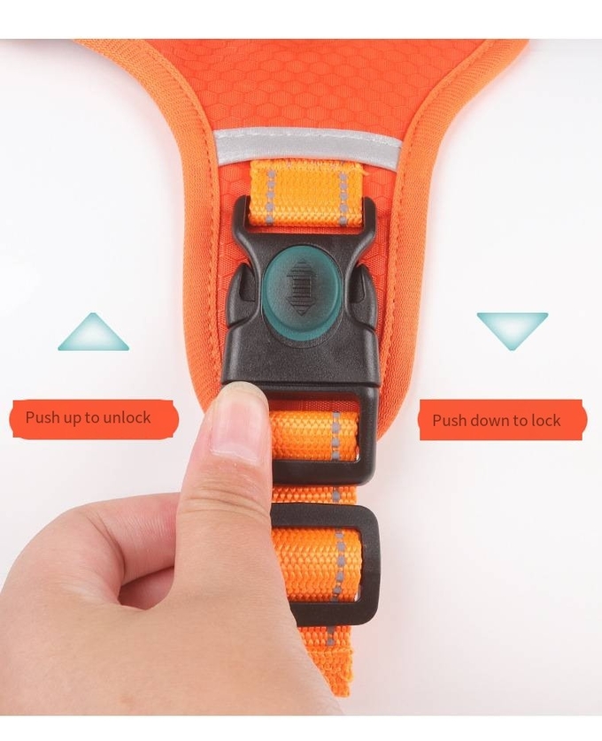 Lightweight Pet Oxford Cloth Harness Vest Reflective Strips For Pets