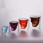 Cylinder 150ml Skull Shaped Bar Borosilicate Wine Glasses