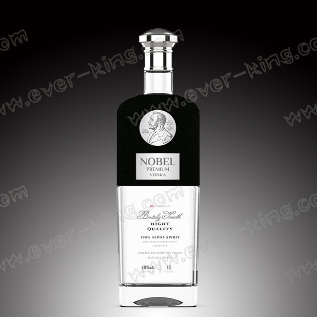 Luxury Spirit Flint Glass Bottle 1000ML For Vodka