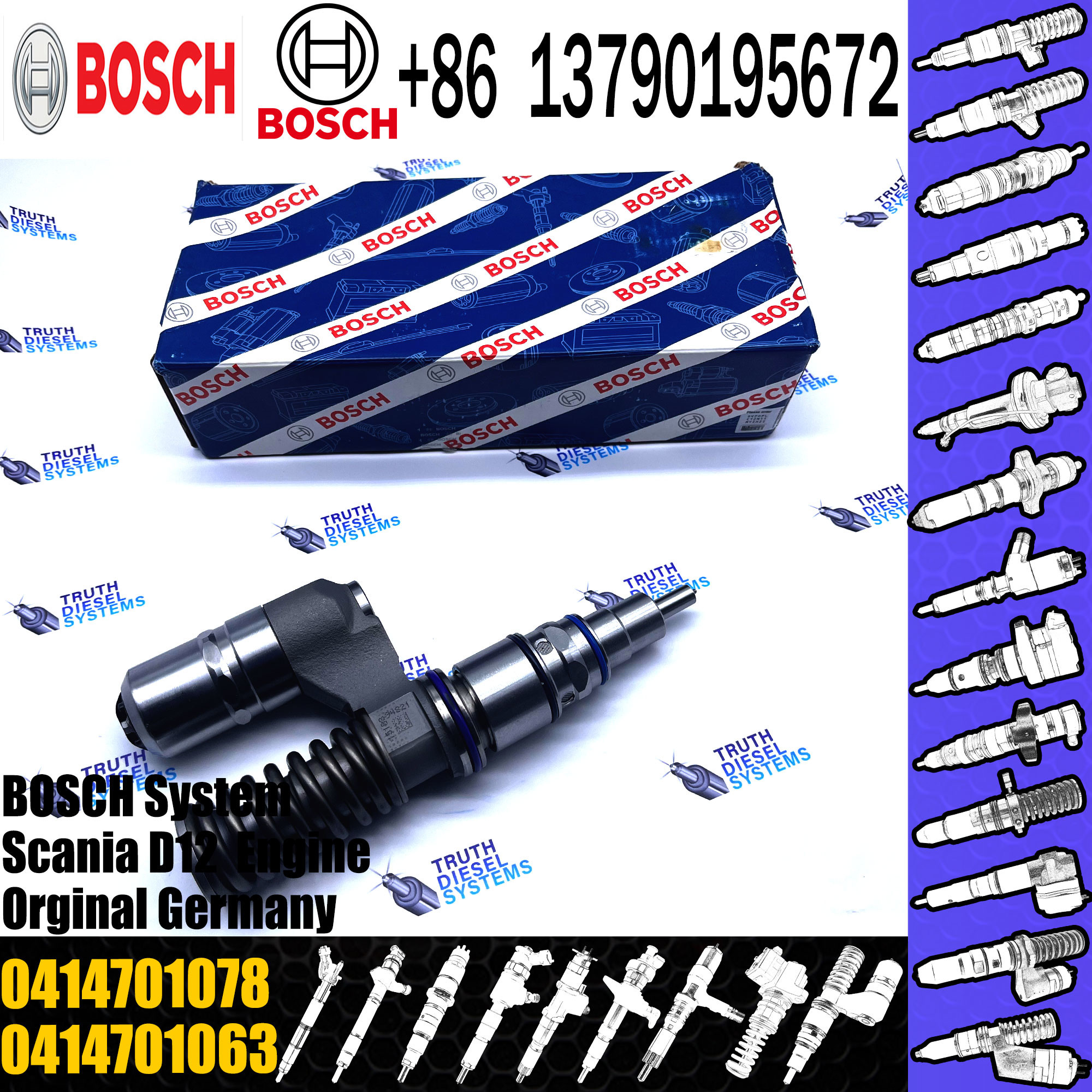 0414701039 Common Rail Injector 0414701063 Automobile Parts 0414701078