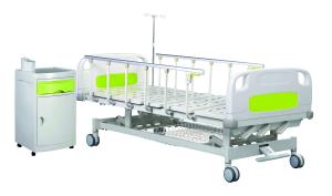 China Detachable Manual Adjustable Hospital Bed Three Cranks Medical Bed factory