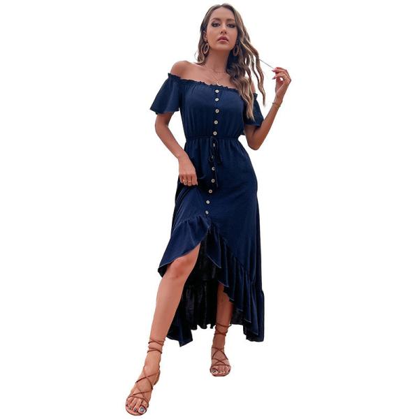 2023 Summer New Europe and The United States Cross-Border Women′s Solid Color