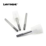 HRC65 Corner Radius Carbide Ball End Mill For Steel 4 Flute R0.5 D12R1x35xD12x10
