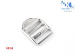Brush Nickle Metal Ladder Lock Buckle , Custom Metal Backpack Buckles 24mm