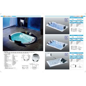Rectangular Embedded Bathtub Jacuzzi Massage Bathtub Sleek Design Customised
