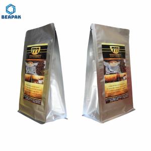China FDA Bronzing Black Stand Up Valve Coffee Bean Packaging Bags factory