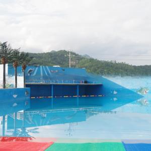 China Air Blast Type Large Swim Wave Pool Machine Environmental Friendly factory