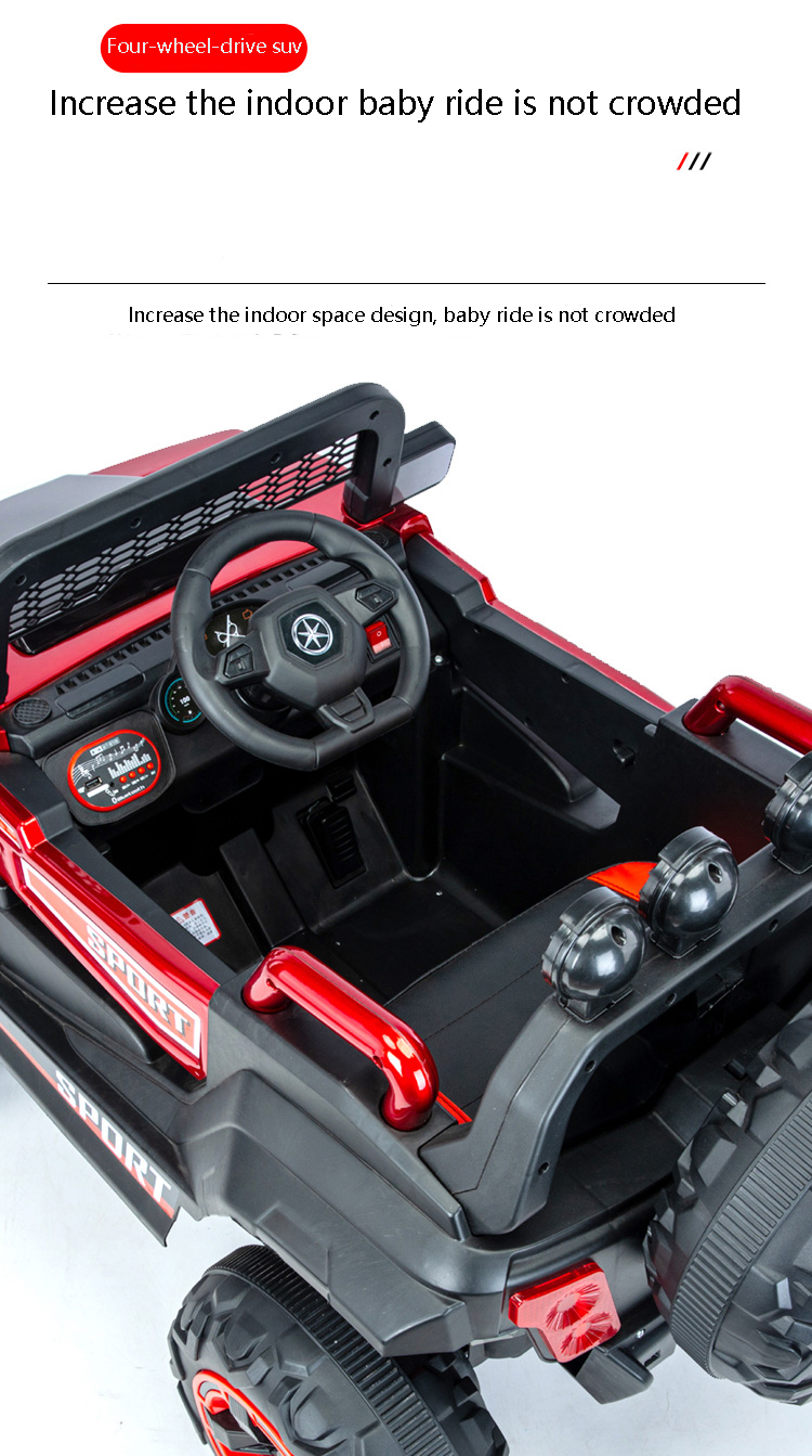 G.W. N.W 19kg/16kg Motor 380*2 Multi-Function Model 12V Electric Ride On UTV Car for Kids