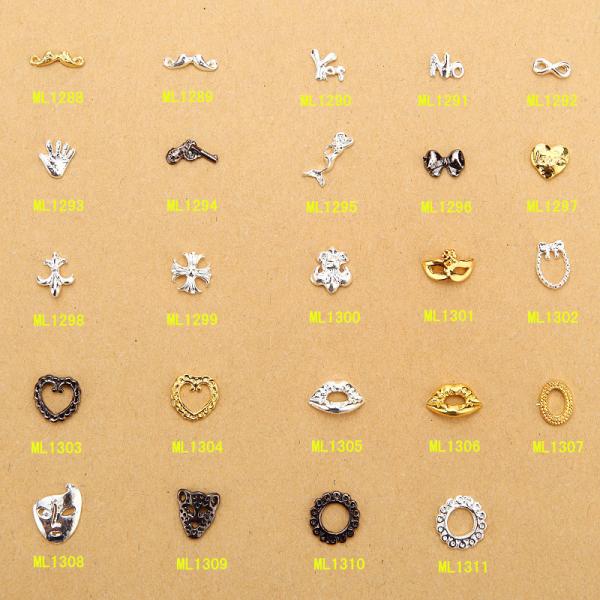 Chrome fashion 3D alloy Metal Nail Art Decoration Wholesale Nail Jewelry ML1288
