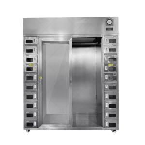 China Stainless Steel Cleanroom Garment &amp; Shoe Cabinet | Dual-Zone ISO 14644 | 40-Person Capacity factory