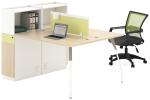 Customization Melamine Office Desk With Steel Leg Cabinet ISO9001