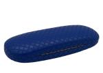 Woven Pattern Leather Wrapped Metal Eyeglass Case
