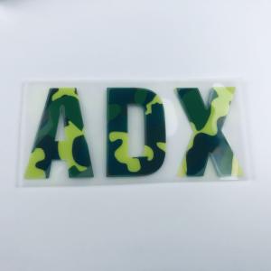 China Camouflage 3D Silicone Heat Transfer Labels With Your Own Logo factory