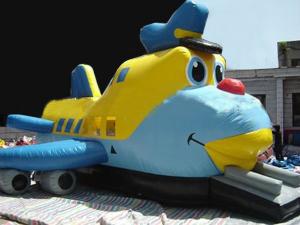 China Fantastic Outdoor Inflatable Tunnel Maze Games, Bird-Like Airplane factory