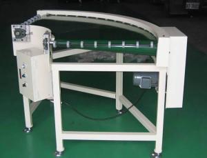 China PVC Curve 90 Degree Belt Conveyor , Slat Powered Belt Conveyor For Food Industry factory
