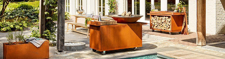 Custom Size Square Fire Pit Corten Steel BBQ Grill Decorative Professional Outdoor Camping Charcoal Fire Pit