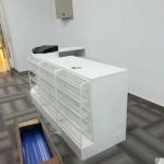 Stainless Steel Checkout Counter Supermarket Checkout Counter With The Corner