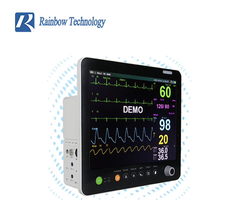 15 Inch Multi Parameter Patient Monitor High Integration Mirror Surface For Ward