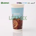 Large / Medium Size Cold Paper Cups , Double PE Coated disposable cold drink